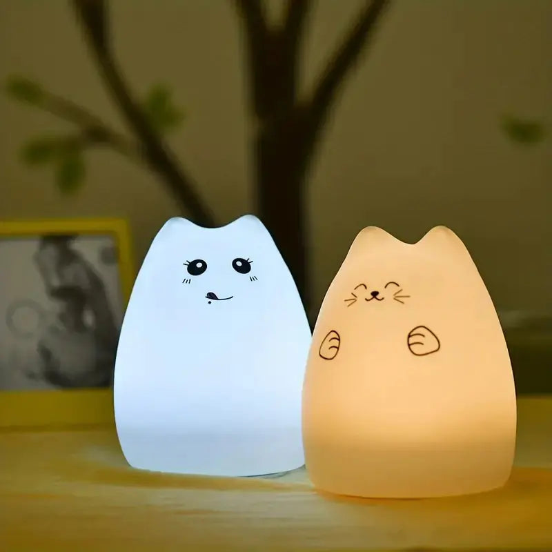 Cute Cat Shaped LED Night Light for Home Decor