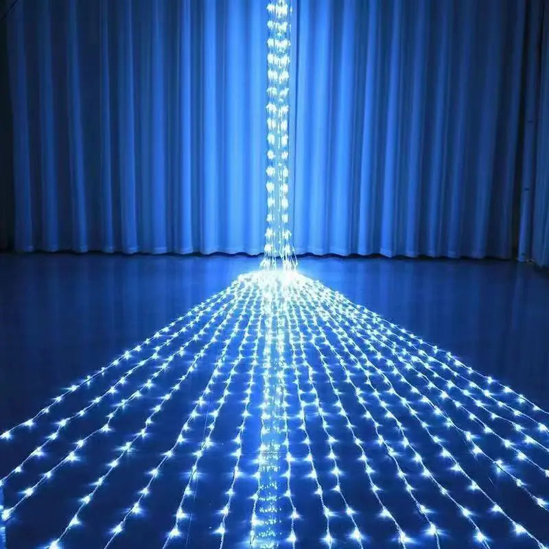 Outdoor Net Lights and Water String Lights Setup