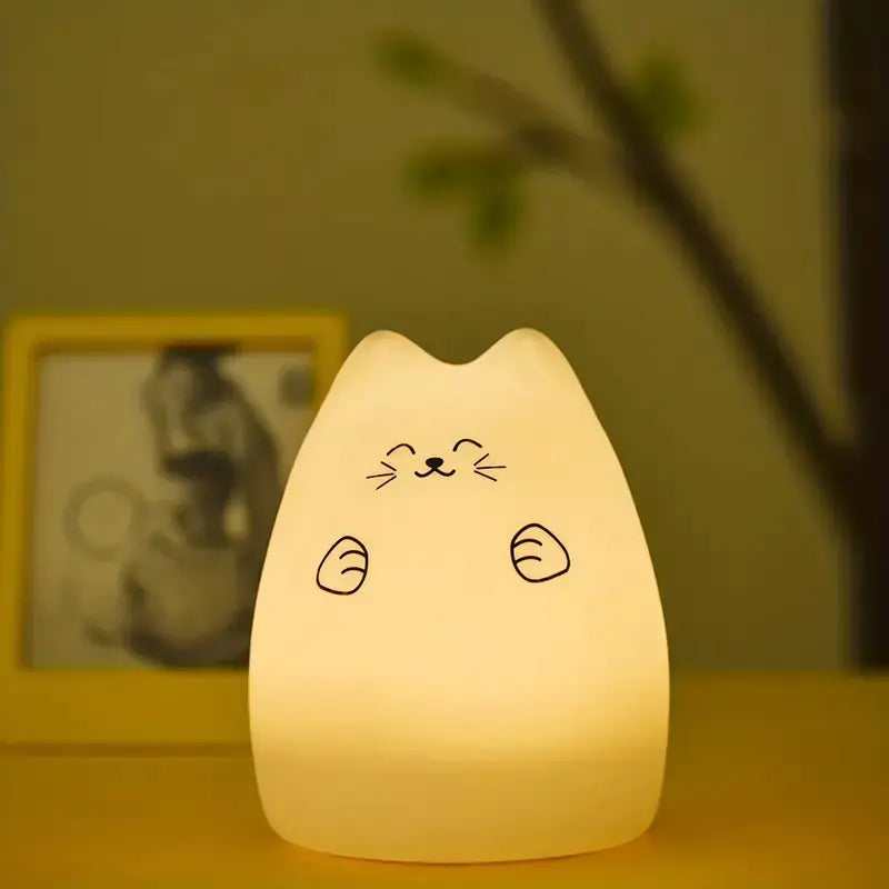 Cute Cat Shaped LED Night Light for Home Decor