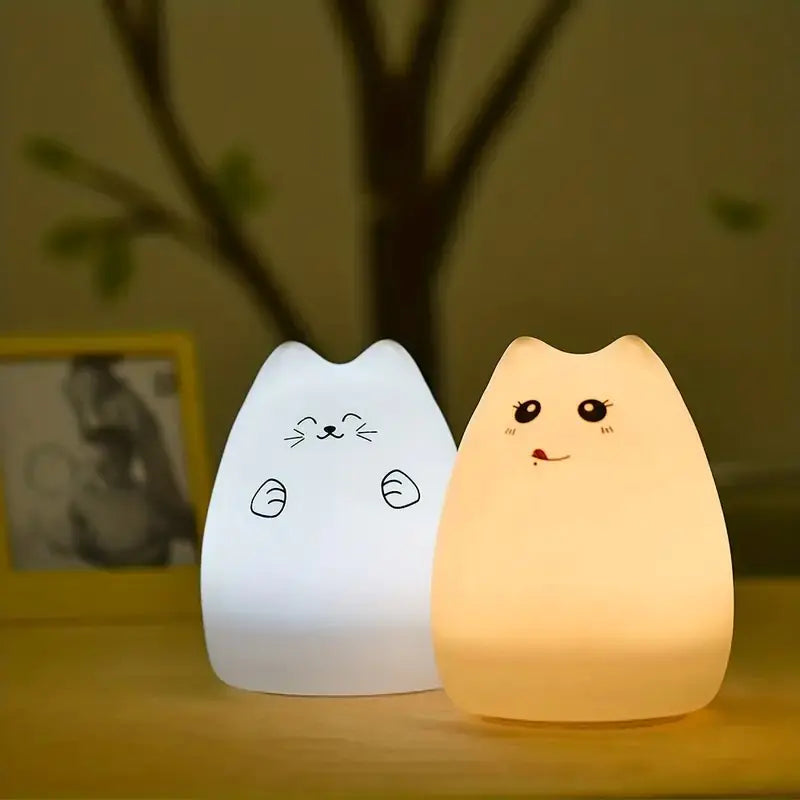 Cute Cat Shaped LED Night Light for Home Decor