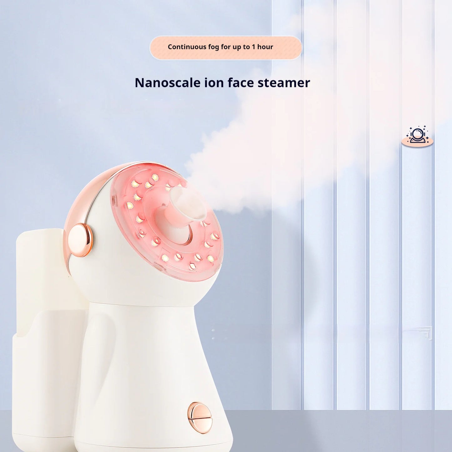 Facial Steamer With Light Household Nano Spray